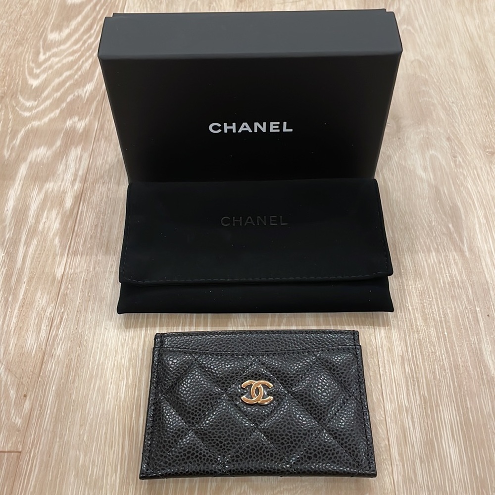 Chanel Card Holder Black Caviar NWT
